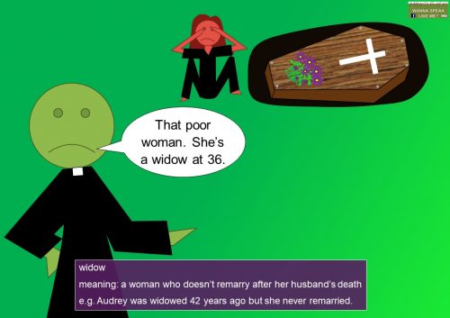 family member vocabulary - widow
