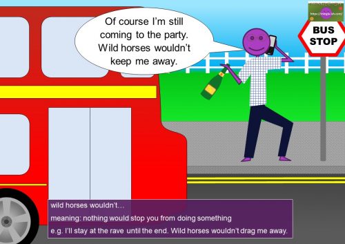 horse idioms - wild horses wouldn’t…