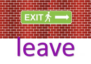 phrasal verbs with leave