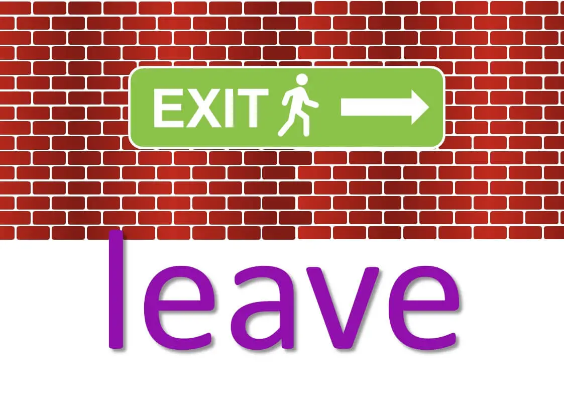 phrasal verbs with leave