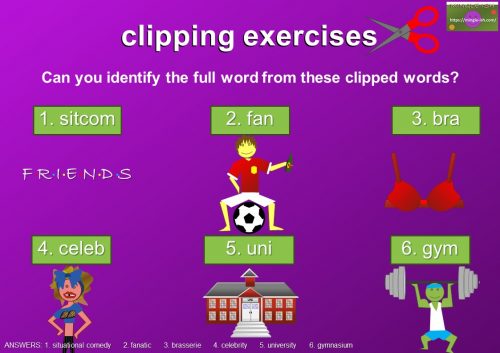 clipped words quiz