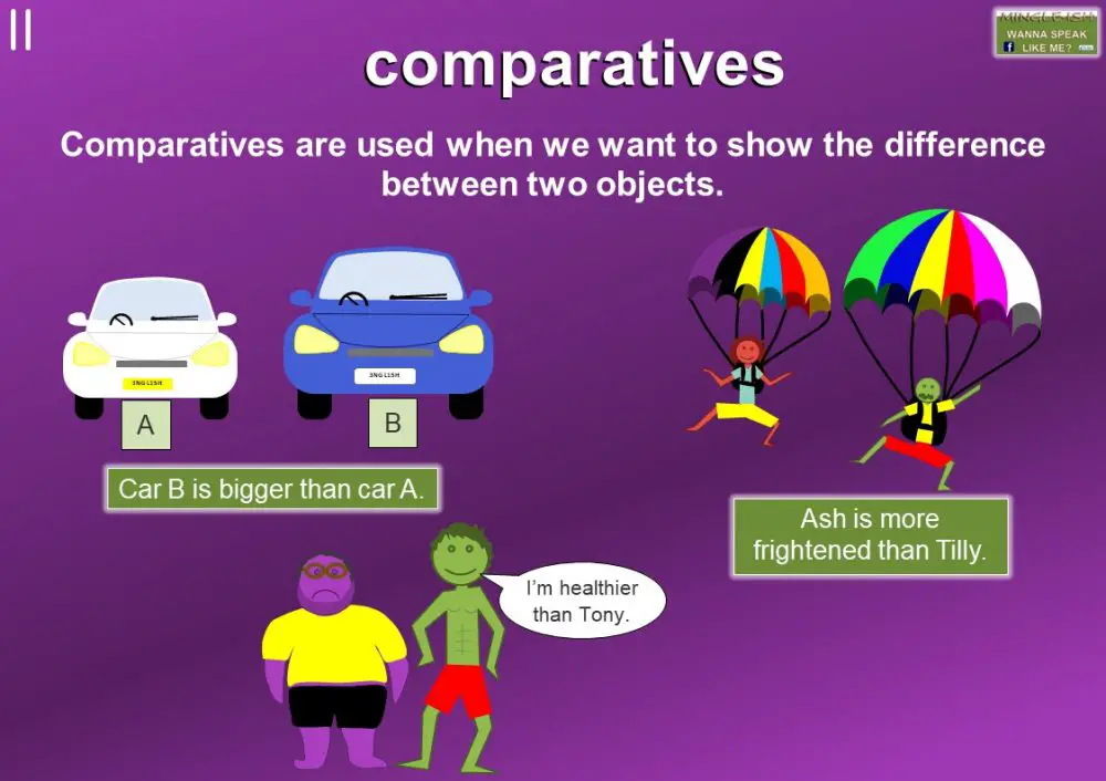 Comparative adjectives - definition and examples - Mingle-ish