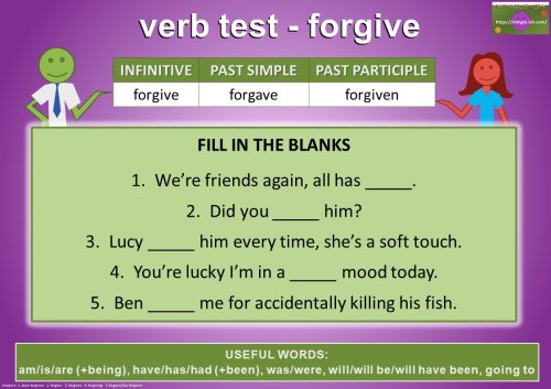irregular verbs test