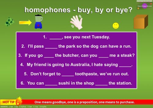 homophones words activity worksheet ks2 - by bye or buy