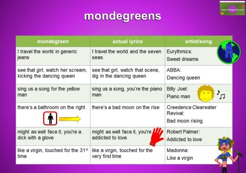 mondegreens - misheard song lyrics12