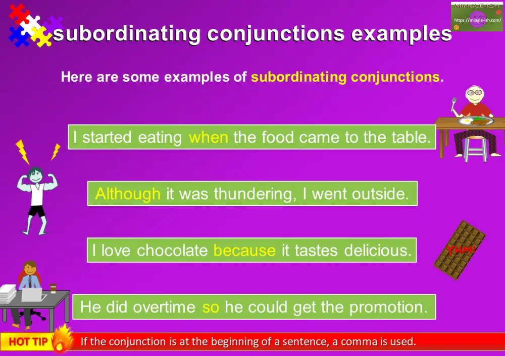 Subordinating Conjunctions - RULES IN GRAMMAR - Mingle-ish