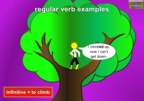 regular verb examples - to climb
