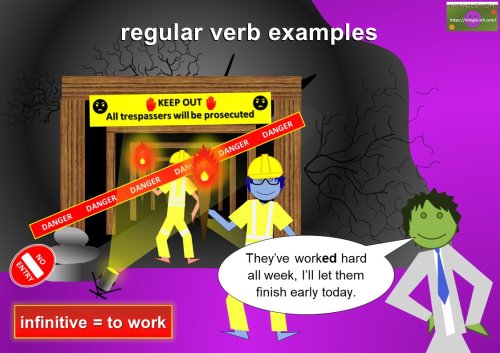 regular verb examples - to work