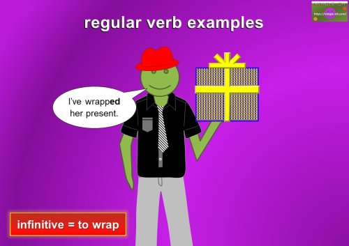 regular verb examples - to wrap