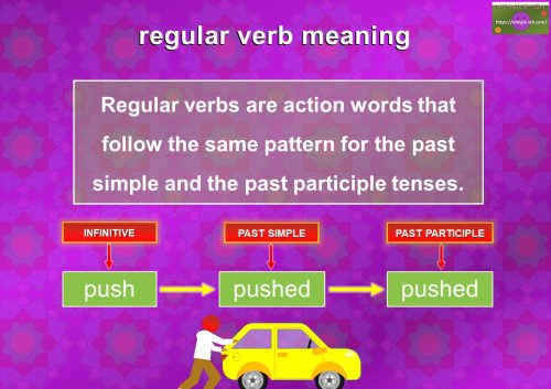 regular verb meaning