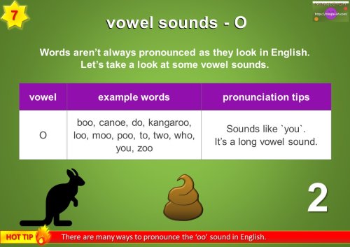 vowel sounds - O (long vowel sound)