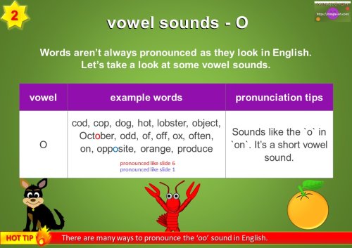 vowel sounds - O (short vowel sound)