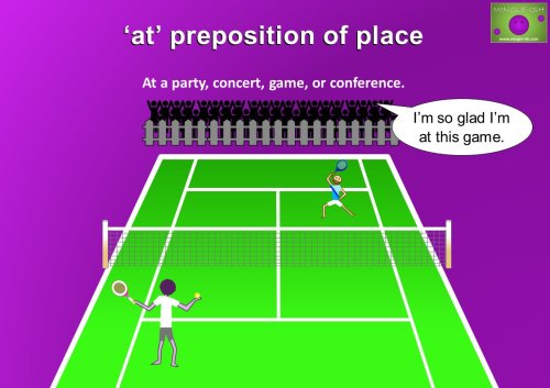at preposition of place example