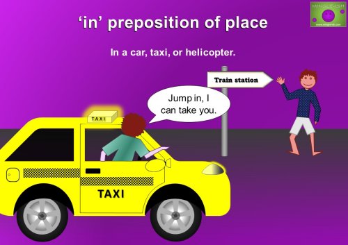 in preposition of place example