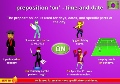 preposition of time on