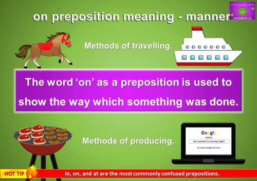 on preposition of manner