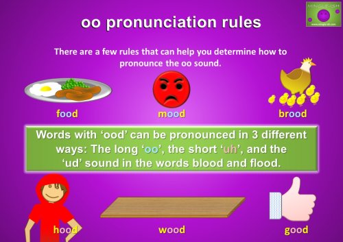 oo pronunciation rules - words ending in ood