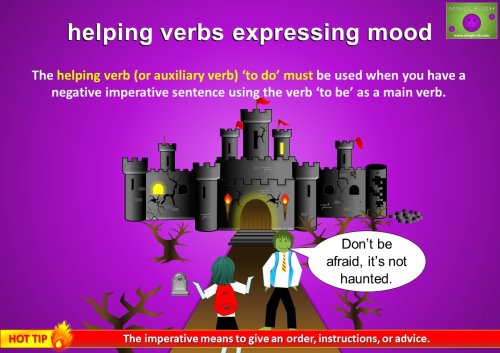 helping verb to do expressing negative imperative mood with main verb to be