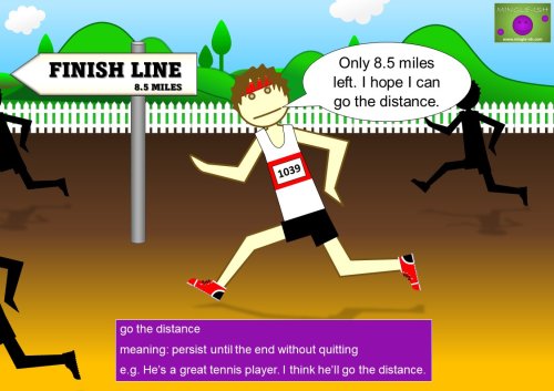 Idioms with verbs - GO - go the distance