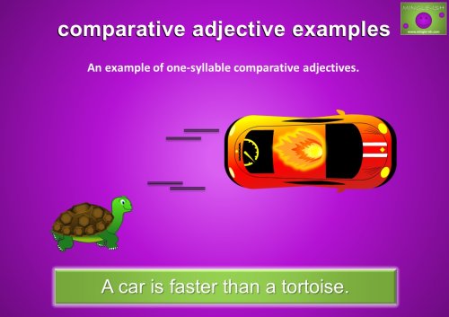 comparative adjective example - fast