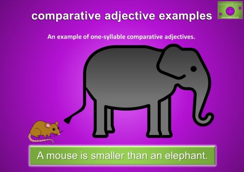 comparative adjective example - small