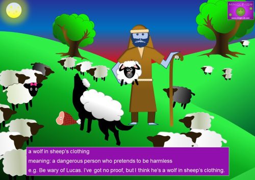 sheep idioms and expressions - a wolf in sheep’s clothing
