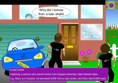 money sayings - a loan shark