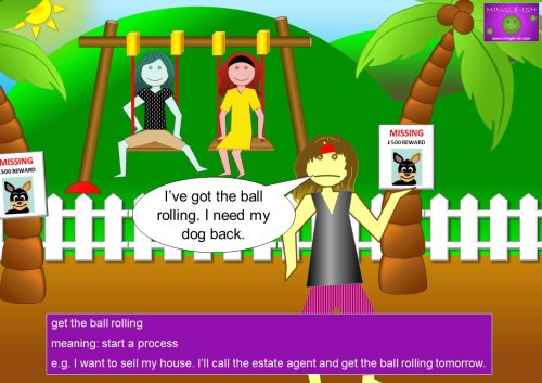 Go-to business idioms - get the ball rolling meaning and examples