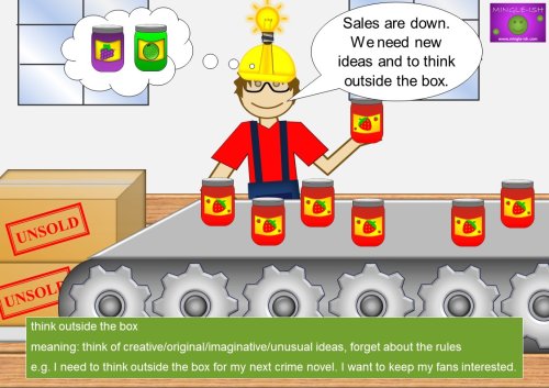 Business idioms and expressions - think outside the box