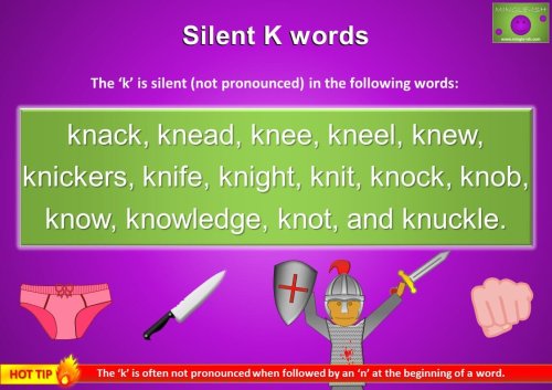silent k words