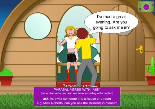 A cartoon man and woman standing at a door, with the woman saying, "I've had a great evening. Are you going to ask me in?