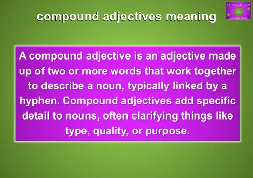 compound adjectives meaning