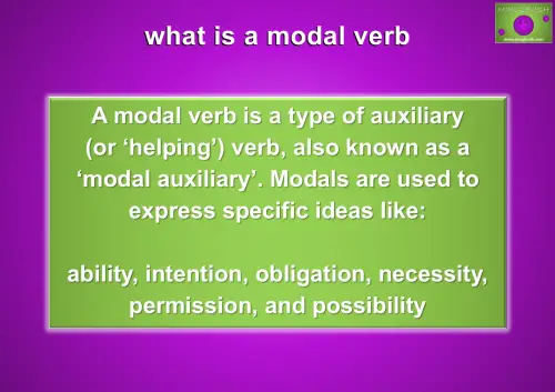 modal verb meaning