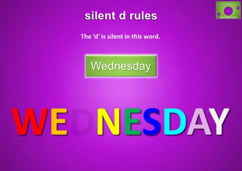 The 'd' is silent on Wednesday