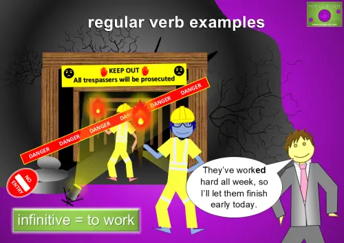 regular verb examples - to work