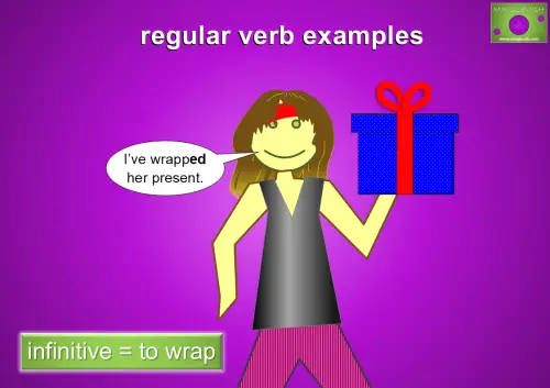 regular verb examples - to wrap