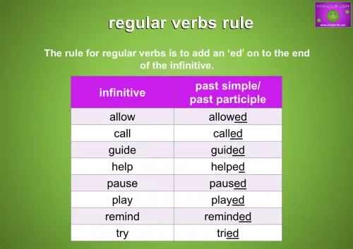 regular verbs rule