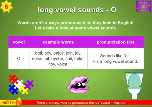 vowel sounds - O (long vowel sound)