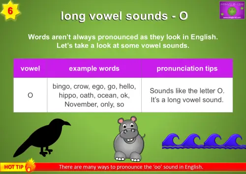 vowel sounds - O (long vowel sound)