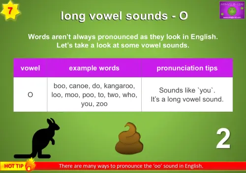 vowel sounds - O (long vowel sound)