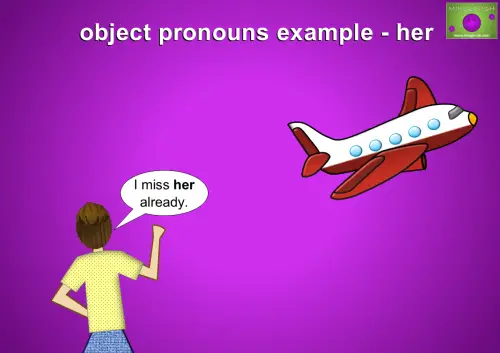 object pronouns example - her