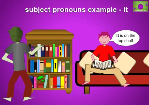 subject pronoun example with it