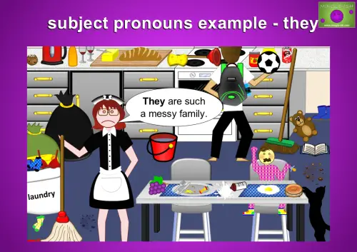 subject pronoun example with they