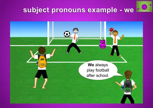 subject pronoun example with we