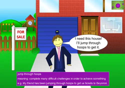 business idioms and expressions in English - jump through hoops meaning