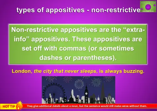 non-restrictive appositive meaning and example