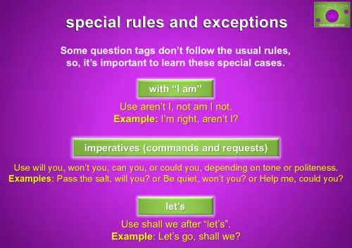 special rules and exceptions - 1