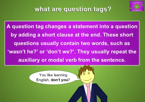 What are question tags.