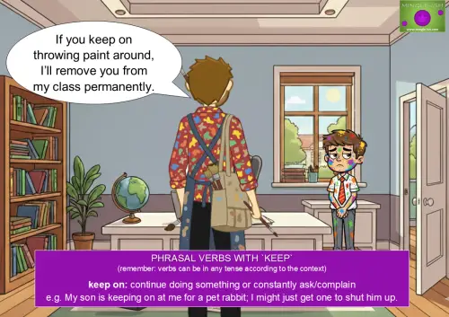 keep on meaning and examples