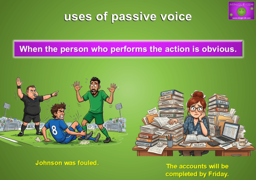 Passive voice when the agent is obvious with example sentence